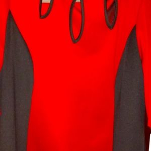 Size 16 color block red an black dress